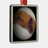Simulierte Sicht auf die Mars Silbernes Ornament (Rechts)
