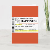 Simulierte Verschreibung Flasche Funny Birthday Karte (Vorderseite)