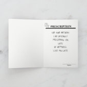 Simulierte Verschreibung Flasche Funny Birthday Karte (Innenseite)