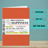 Simulierte Verschreibung Flasche Funny Birthday Karte