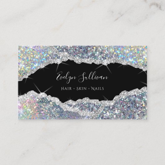 Simulierte Visitenkarte für Glitzer (Vorderseite)