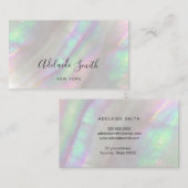 simulierte Visitenkarte für irisierende Muschel (Vorne/Hinten)