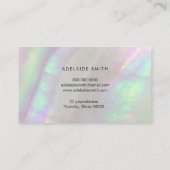 simulierte Visitenkarte für irisierende Muschel (Rückseite)