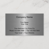 Simulierte Visitenkarten für Metall Visitenkarte (Vorderseite)