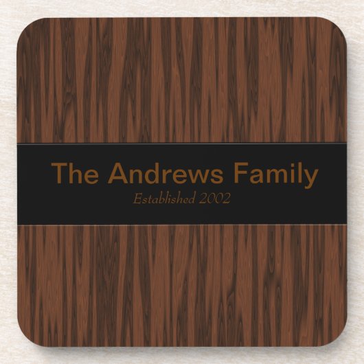 Simulierte Walnuss Untersetzer (Vorderseite)