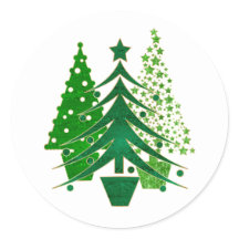 Simulierte Weihnachtsbäume für Grüne, Gold Foil