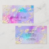 simulierter Glitzer auf Alkoholfarbe Visitenkarte (Vorne/Hinten)