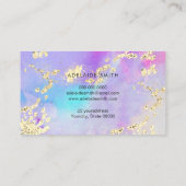 simulierter Glitzer auf Alkoholfarbe Visitenkarte (Rückseite)