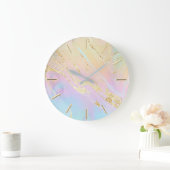 simulierter Glitzer auf IMITATEN holografisch Große Wanduhr (Zuhause)