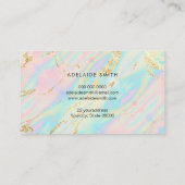 simulierter Glitzer auf Imitaten in irisierenden P Visitenkarte (Rückseite)