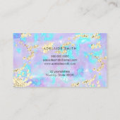 ・ simulierter Glitzer auf Imitaten irisierende lil Visitenkarte (Rückseite)