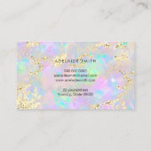 simulierter Glitzer auf Imitaten irisierende Opal- Visitenkarte (Rückseite)