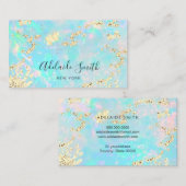 simulierter Glitzer auf Imitaten irisierenden opal Visitenkarte (Vorne/Hinten)