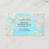 simulierter Glitzer auf Imitaten irisierenden opal Visitenkarte (Rückseite)