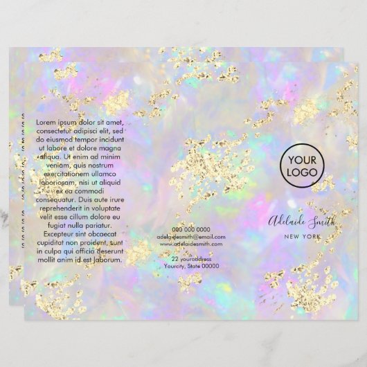 simulierter Glitzer auf opaler Broschüre (Vorne/Hinten)