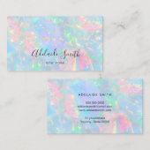 simulierter Glitzer auf Pastellopal Visitenkarte (Vorne/Hinten)