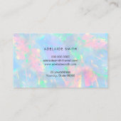simulierter Glitzer auf Pastellopal Visitenkarte (Rückseite)