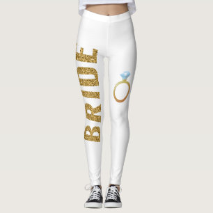 Simulierter Glitzer BRIDE-Leggings mit Ring Leggings