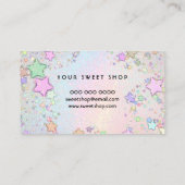 simulierter Glitzer delikat pastellfarbener Regenb Visitenkarte (Rückseite)