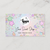 simulierter Glitzer delikat pastellfarbener Regenb Visitenkarte (Vorderseite)