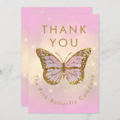 simulierter Glitzer Schmetterling Dankeschön Karte (Vorne/Hinten)