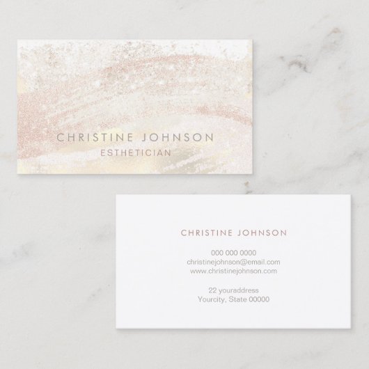 simulierter Glitzer- und Folienärztin Visitenkarte (Vorne/Hinten)