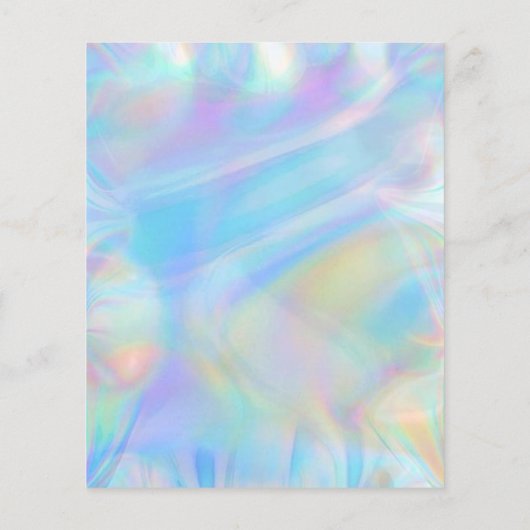 simulierter holografischer irisierender Hintergrun Flyer (Hinten)