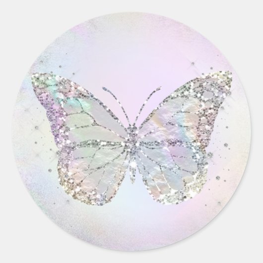 simulierter Schmetterling Runder Aufkleber (Vorderseite)
