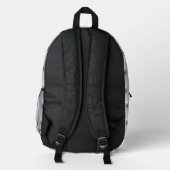Simulierter weißer Tufted Gold Studs Backpack Bedruckter Rucksack (Rückseite)