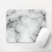 Simulierter weißer und schwarzer Marmor Mousepad (Mit Mouse)