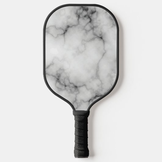 Simulierter weißer und schwarzer Marmor Pickleball Schläger (Vorderseite)