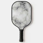 Simulierter weißer und schwarzer Marmor Pickleball Schläger (Rückseite)