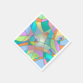 Simuliertes gestanztes Glas - farbenfrohe Gestaltu Serviette (Ecke)