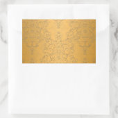 Simuliertes Gold mit Verziertem Design Rechteckiger Aufkleber (Tasche)