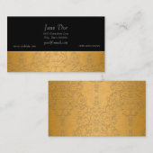 Simuliertes Gold mit Verziertem Design Visitenkarte (Vorne/Hinten)