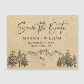 Simuliertes Kraftpapier Save the Date Magnetkarte (Vorderseite)