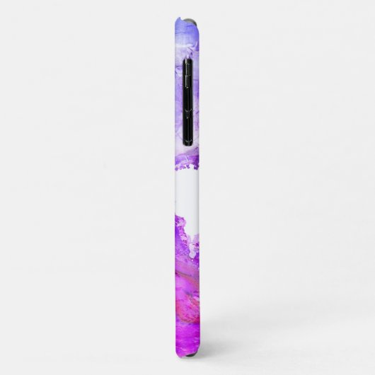 Simuliertes MarmorGranit Lila Blue Case-Mate iPhone Hülle (Hinten/Links)