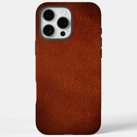 Simuliertes natürliches dunkelbraunes Leder iPhone Case-Mate iPhone Hülle (Rückseite)
