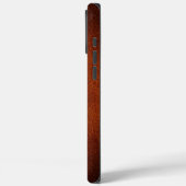 Simuliertes natürliches dunkelbraunes Leder iPhone Case-Mate iPhone Hülle (Rückseite / Links)