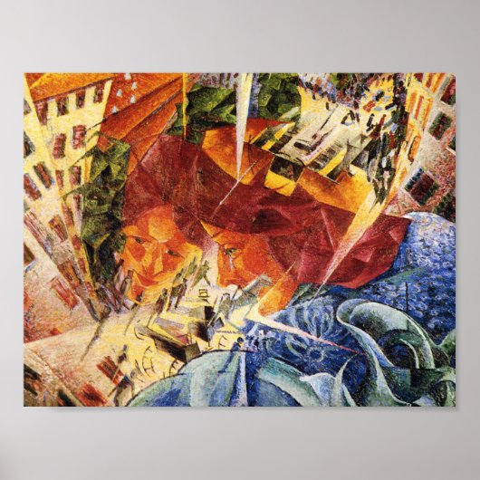 Simultane Visionen Umberto Boccioni, 1912 Poster (Vorne)