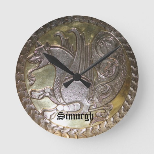 Simurgh Runde Wanduhr (Vorderseite)