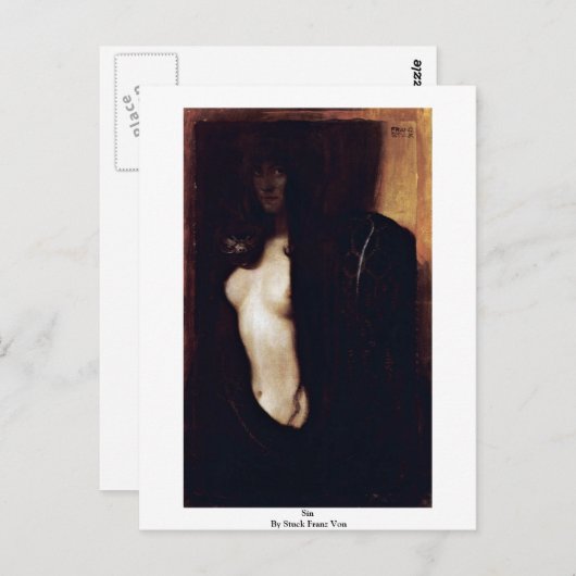 Sin By Stuck Franz Von Postkarte (Vorne/Hinten)