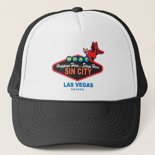 Sin City Trucker Hut Truckerkappe (Vorderseite)