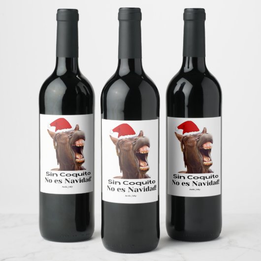 Sin Coquito No Es Navidad Weinetikett (Flaschen)