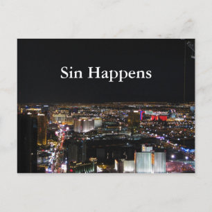 Sin Happens Postkarte