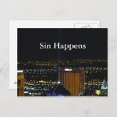 Sin Happens Postkarte (Vorne/Hinten)