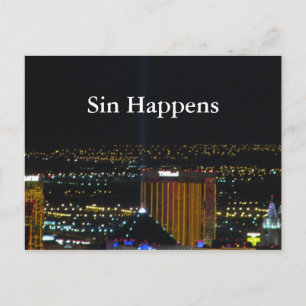 Sin Happens Postkarte