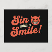 Sin With a Smile Postkarte (Vorderseite)