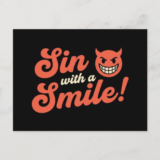 Sin With a Smile Postkarte (Vorderseite)