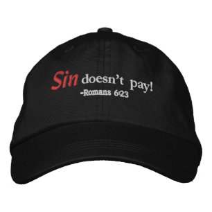 Sin zahlt kein Bibelangebot, um es individuell zu  Bestickte Baseballkappe